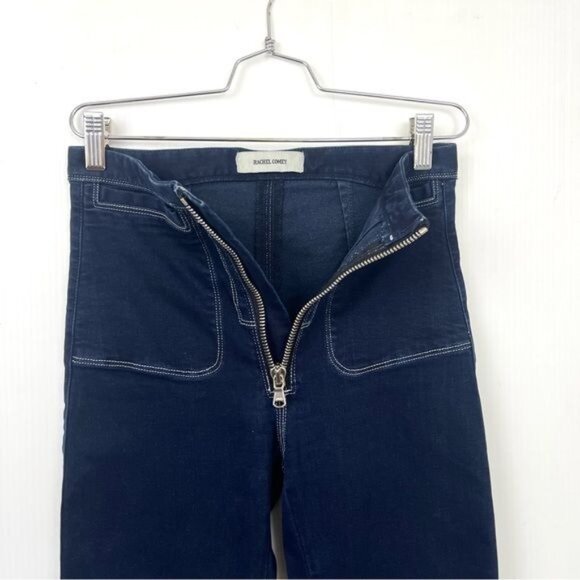 RACHEL COMEY Mid-Rise Straight Leg Jeans  Exposed zipper size 0 - Picture 3 of 7